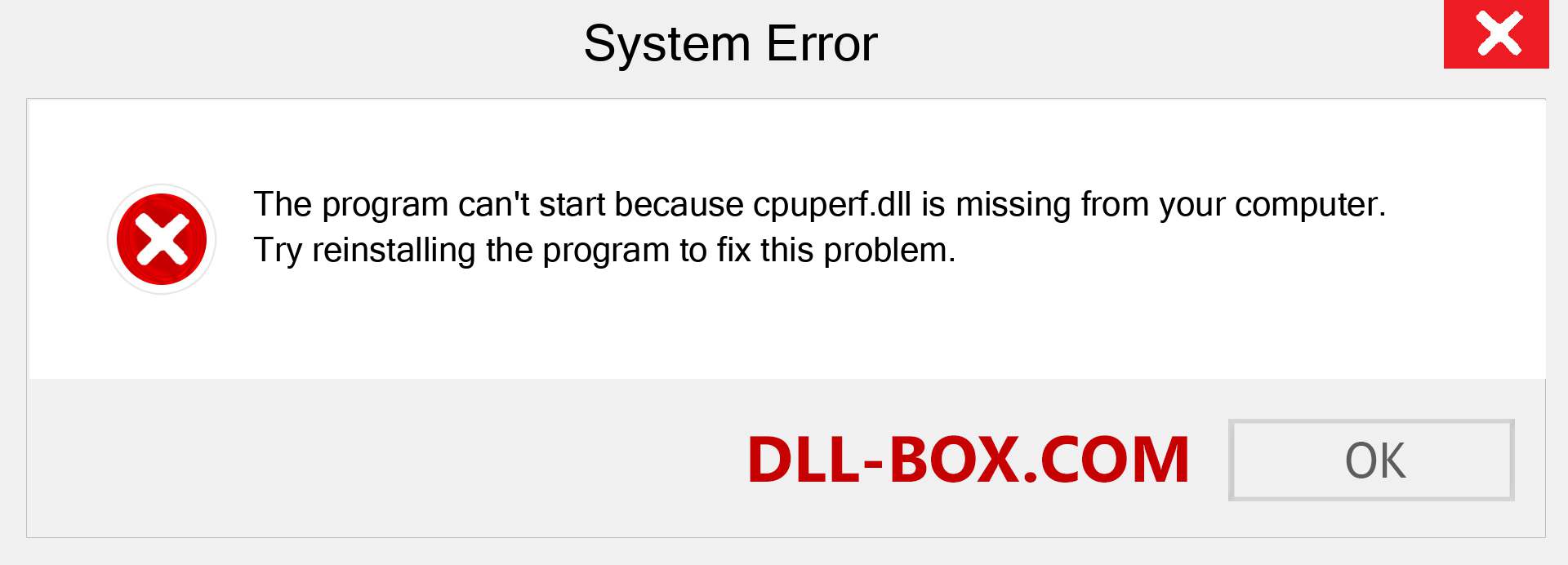  cpuperf.dll file is missing?. Download for Windows 7, 8, 10 - Fix  cpuperf dll Missing Error on Windows, photos, images
